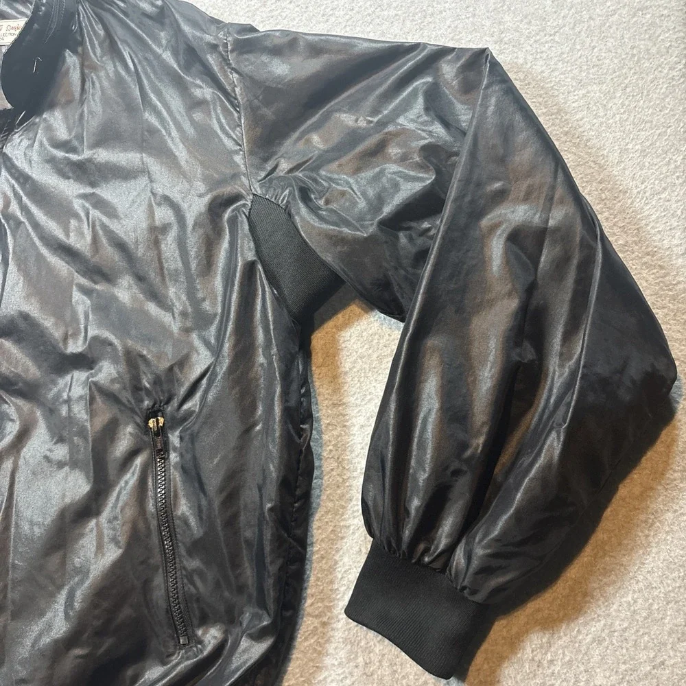Turnburry Classics Golf 100% Nylon Black Zip Up Jacket Windbreaker Bomber Mens L